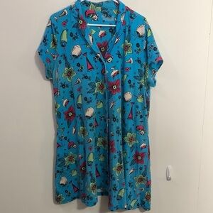 Patio Casuals summer dress Sz XL *runs small* missing 1 button see measurements